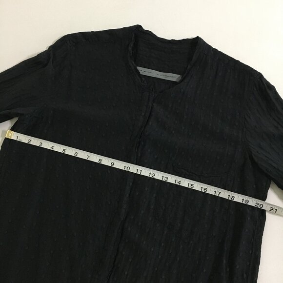 Raquel Allegra Womens 2 Polka Dot Embroidered Button Down Blouse Long Sleeves - Picture 13 of 16